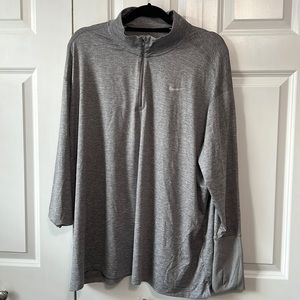 Nike half zip gray dri fit top